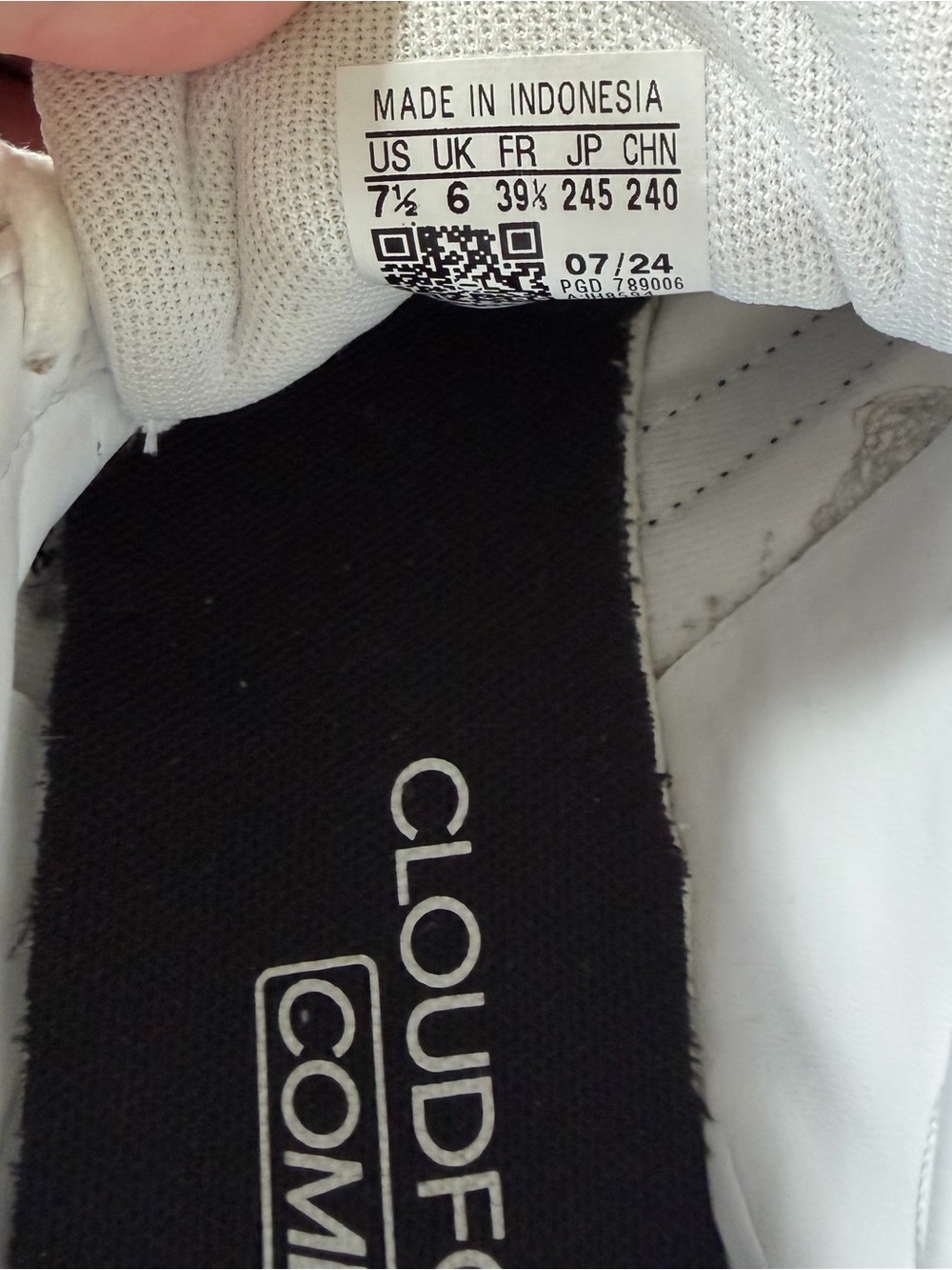 adidas White, Black & Beige Retro Runner Sneakers - Picture 5 of 5